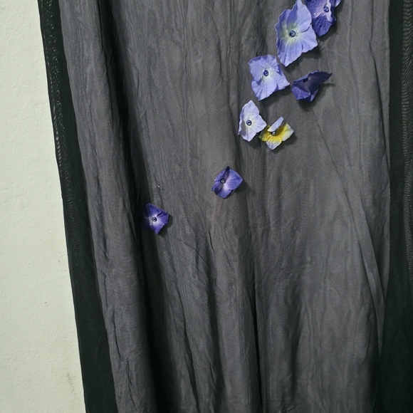 Cache Black Maxi Dress with Purple Floral Accents - Picture 9 of 16